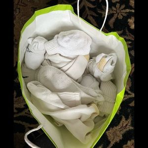 Variety Bag of TWENTY Pair of Men’s White Socks Regular Size Tube Ankle Half ALL